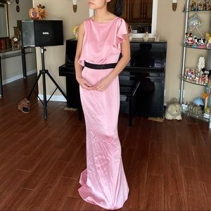 St. John Pink Silk Evening Dress